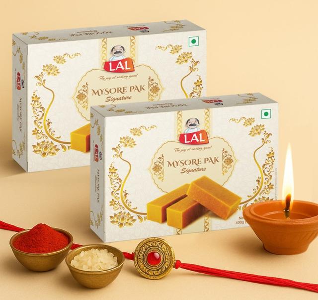 Lal Sweets Mysore Pak Signature, 400 gm - Pack of 2