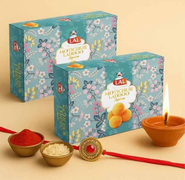 Lal Sweets Motichur Laddoo, 400 gm - Pack of 2