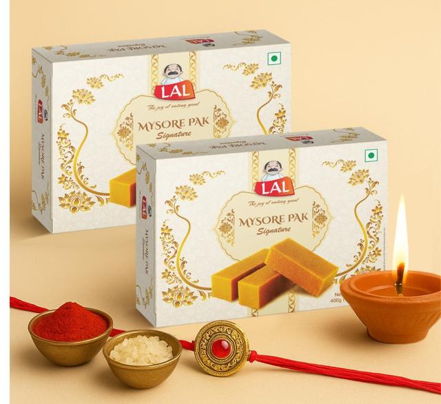 Lal Sweets Mysore Pak Signature, 800 gm - Pack of 2