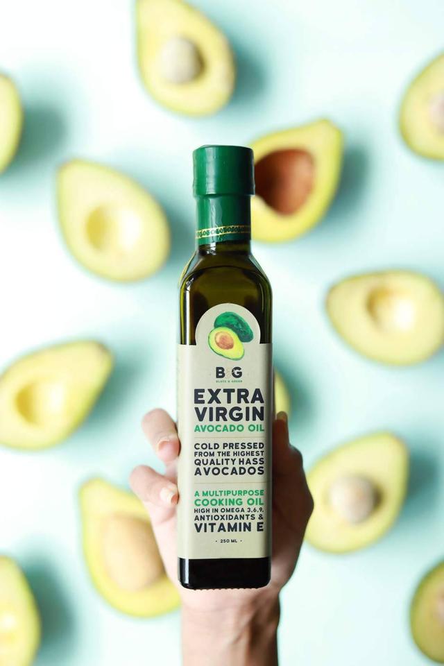 Black & Green Extra Virgin Cold Press Avocado Cooking Oil Bottle, 100 ml