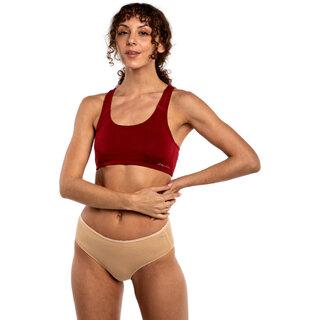 Ashleyandalvis Bamboo Micro Modal, Anti Bacterial, Skinny Soft, Premium Hipster Women Hipster Beige Panty