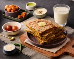Mix veg paratha meal