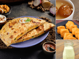 Aloo paratha meal