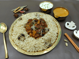 Mushroom bagara biryani