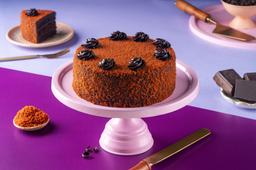 Layered chocolate truffle eggless cake