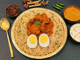 Butter chicken boneless bagara biryani