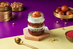 Gulab jamun red velvet  jar cake