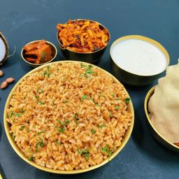 Peanut podi rice bowl