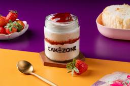 Strawberry mini jar cake