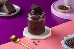 Dark chocolate truffle jar cake