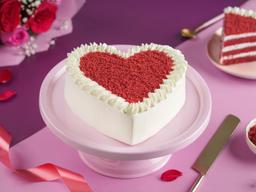 Red velvet heart cake