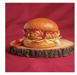 Buldak chicken zinger burger