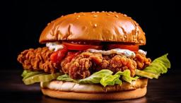 Dak galbi chicken zinger burger