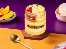 Mango overload mini jar cake
