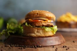 Juicy lamb burger