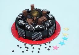 Kitkat & ferrero cake [eggless]