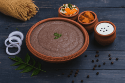 Ragi Koozh + Mini Curd Rice + Poriyal
