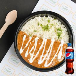 Dal makhani rice bowl (550ml) + pepsi (250ml)