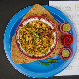 Egg bhurji with tawa parathas