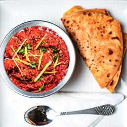 Soya chaap masala with tawa parathas