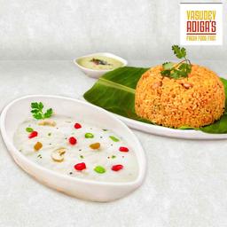 Puliyogare + curd rice