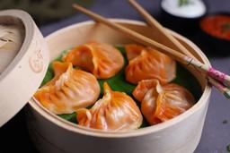 Chicken peri peri steamed momo