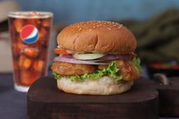 Chicken cheese moburg + pepsi