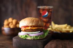 Mexican fried chicken burger meal