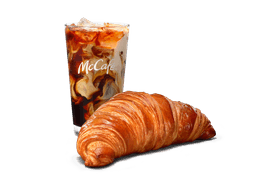Butter Croissant + Iced Coffee-.