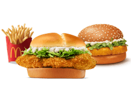 Mc Crispy Chicken Burger + McChicken Burger + Fries (M)-