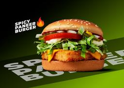 Spicy paneer burger