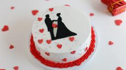 Couple cake [eggless]