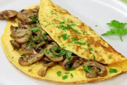 Cheesy mushroom omelette