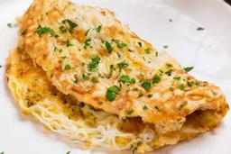 Grilled chicken cheese omelette