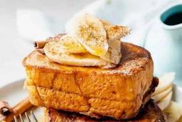 French toast stuffed with peanut butter and banana