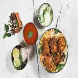 Chicken fry piece biryani