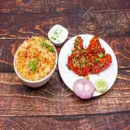 Executive biryani rice + chicken wings