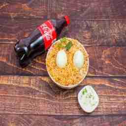 Egg biryani regular with coke[750 ml]
