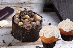 Hazelnut bento + caramel cupcakes