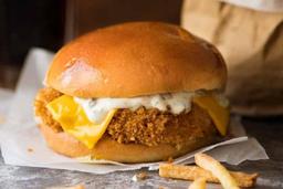 Crispy fish burger