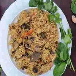 Mushroom biryani