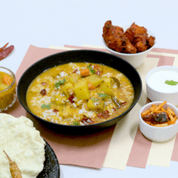 Sambar rice and bangalore kebab bowl