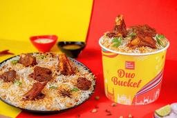 Mutton dum biryani [duo bucket]