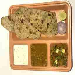 Triangle paratha combo
