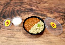 Ghee rice and mutton keema bowl