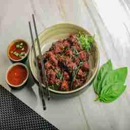 Chilli basil mushroom
