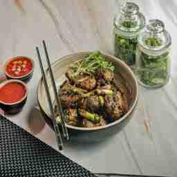 Crispy lee fu prawns