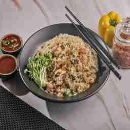 Prawn burnt garlic fried rice