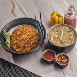Prawn cantonese noodles