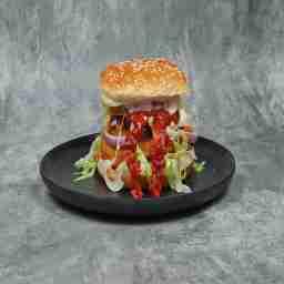 Chicken chilli lava burger